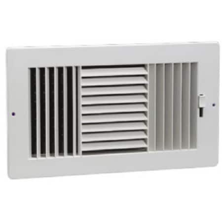 Swivel 383W10X6 White 3 Way Sidewall Register; 10 x 6 in SW575370